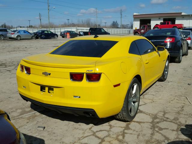 2G1FB1EVXA9141866 - 2010 CHEVROLET CAMARO LT YELLOW photo 4