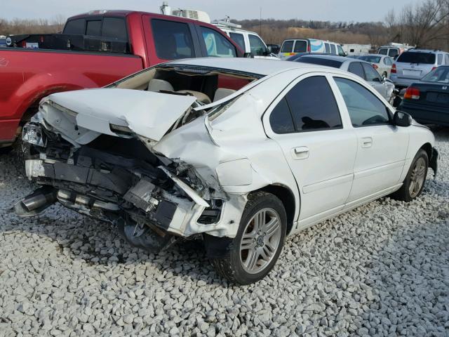 YV1RS592682672691 - 2008 VOLVO S60 2.5T WHITE photo 4