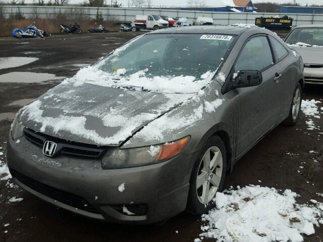 2HGFG128X6H509467 - 2006 HONDA CIVIC EX GRAY photo 2