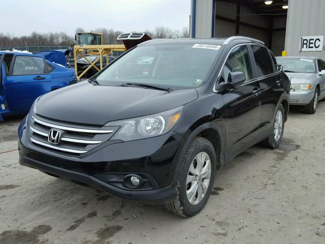 2HKRM4H77DH629980 - 2013 HONDA CR-V EXL BLACK photo 2