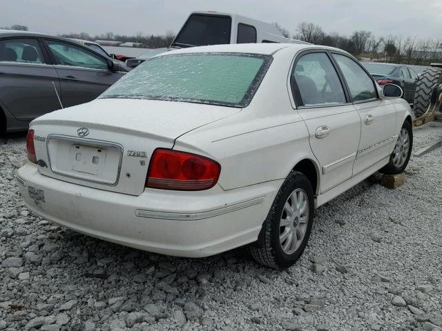 KMHWF35H04A969527 - 2004 HYUNDAI SONATA GLS WHITE photo 4