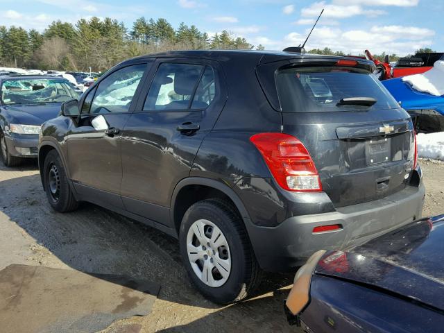 3GNCJKSB6FL252763 - 2015 CHEVROLET TRAX LS BLACK photo 3