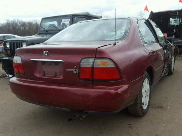 1HGCD5634TA225375 - 1996 HONDA ACCORD LX BURGUNDY photo 4