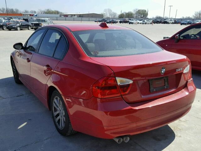 WBAVA33517PV63939 - 2007 BMW 328 I RED photo 3