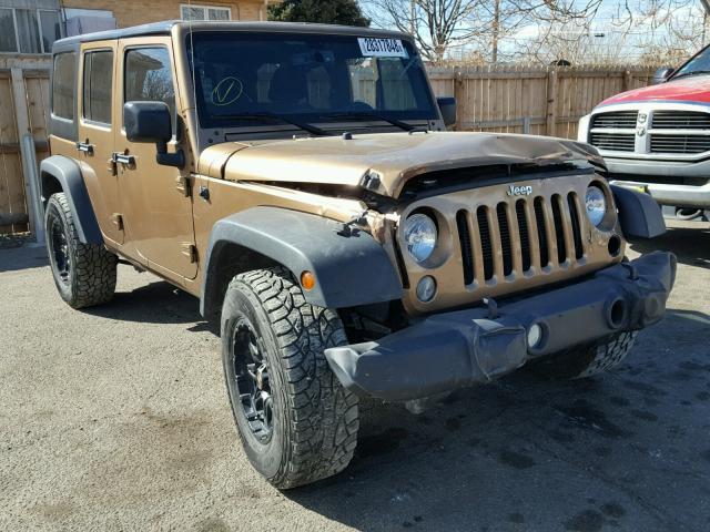 1C4BJWDG5FL632029 - 2015 JEEP WRANGLER U BROWN photo 1