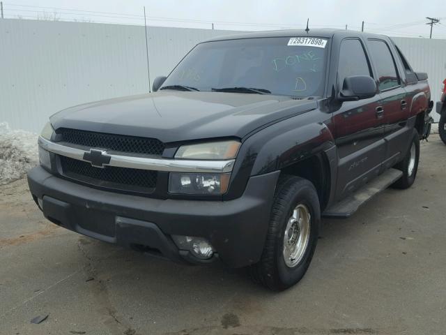 3GNEK13T02G103808 - 2002 CHEVROLET AVALANCHE BLACK photo 2