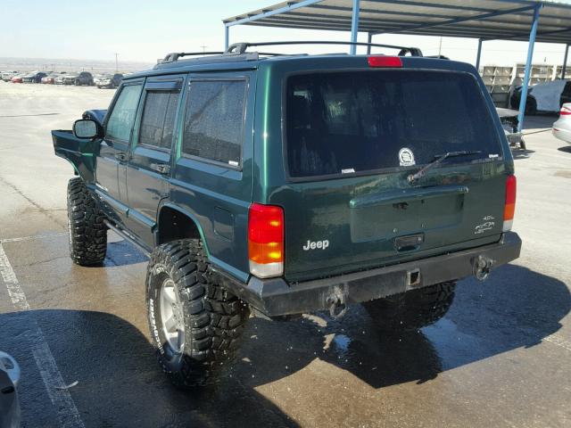 1J4FF68S6XL538612 - 1999 JEEP CHEROKEE S GREEN photo 3