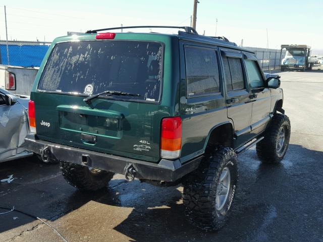 1J4FF68S6XL538612 - 1999 JEEP CHEROKEE S GREEN photo 4