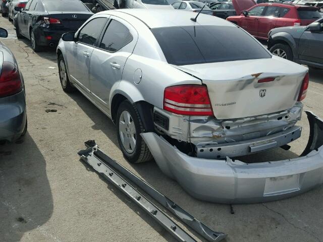 1B3LC46K68N187569 - 2008 DODGE AVENGER SE SILVER photo 3