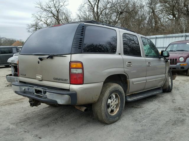 1GNEK13T71J123504 - 2001 CHEVROLET TAHOE K150 BEIGE photo 4