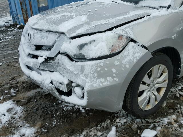 5J8TB1H27BA003799 - 2011 ACURA RDX SILVER photo 9