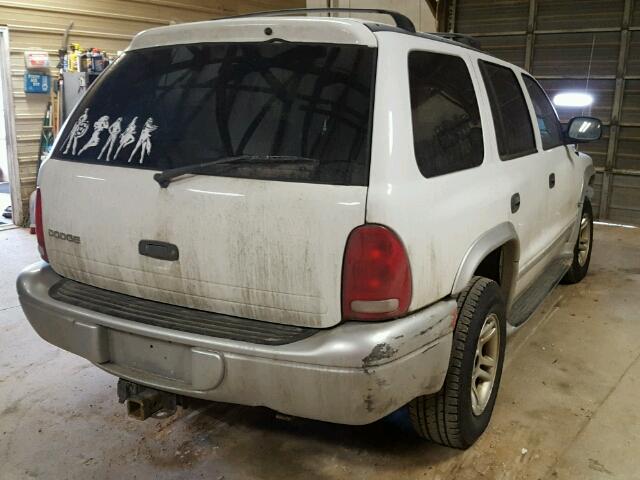 1D4HS58N23F504855 - 2003 DODGE DURANGO SL WHITE photo 4