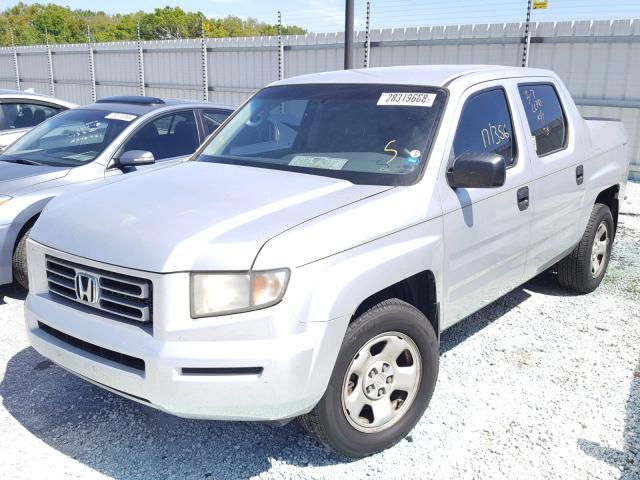 2HJYK16276H543664 - 2006 HONDA RIDGELINE SILVER photo 2