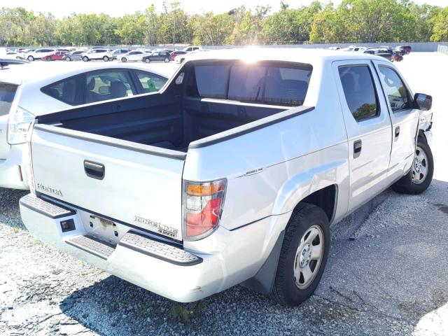 2HJYK16276H543664 - 2006 HONDA RIDGELINE SILVER photo 4