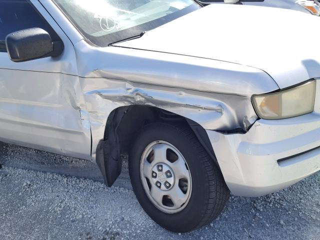 2HJYK16276H543664 - 2006 HONDA RIDGELINE SILVER photo 9