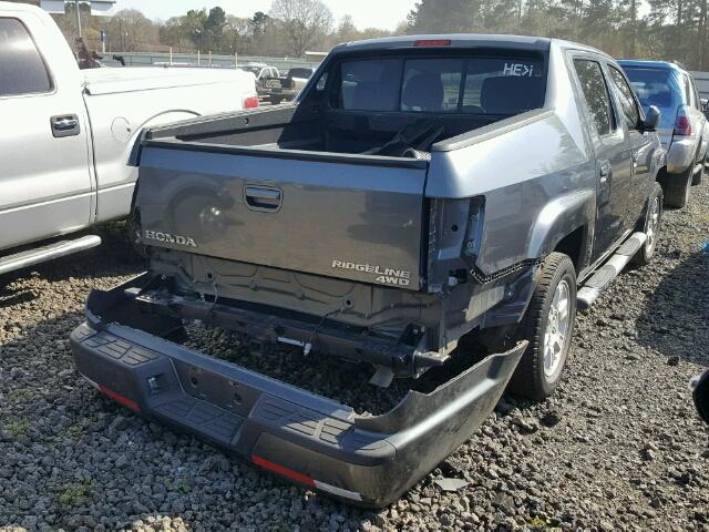 5FPYK1F46AB001869 - 2010 HONDA RIDGELINE CHARCOAL photo 4