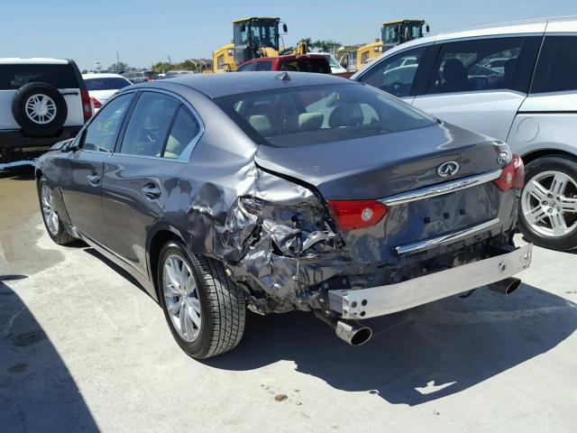 JN1BV7AP6FM349943 - 2015 INFINITI Q50 BASE GRAY photo 3