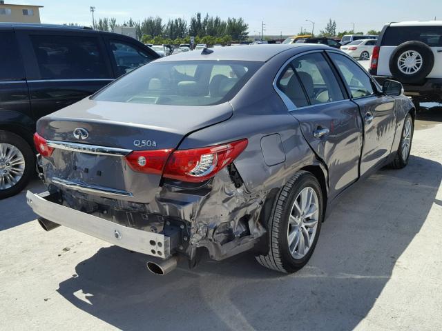 JN1BV7AP6FM349943 - 2015 INFINITI Q50 BASE GRAY photo 4