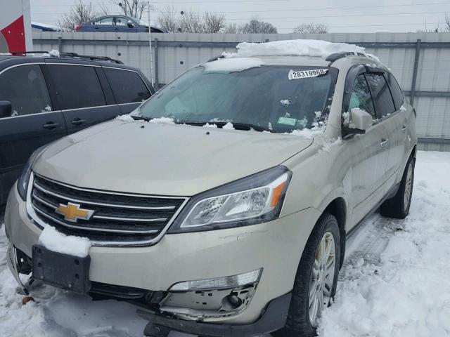 1GNKVGKD2DJ130467 - 2013 CHEVROLET TRAVERSE L BEIGE photo 2