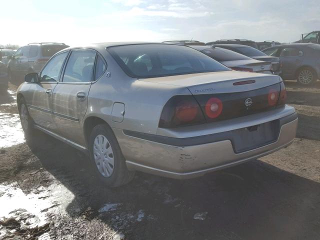 2G1WF52EX49313625 - 2004 CHEVROLET IMPALA GOLD photo 3