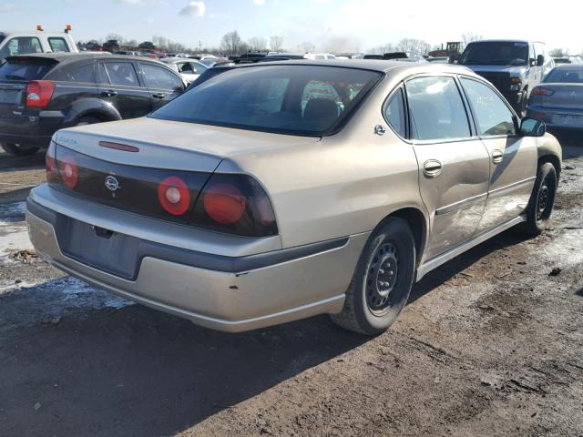 2G1WF52EX49313625 - 2004 CHEVROLET IMPALA GOLD photo 4