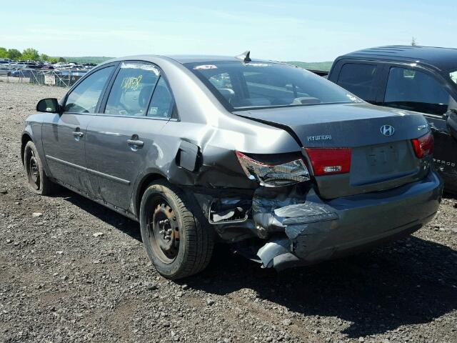 5NPET46CX9H426266 - 2009 HYUNDAI SONATA GLS CHARCOAL photo 3