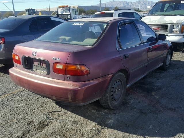 1HGEG8658RL044652 - 1994 HONDA CIVIC LX BURGUNDY photo 4