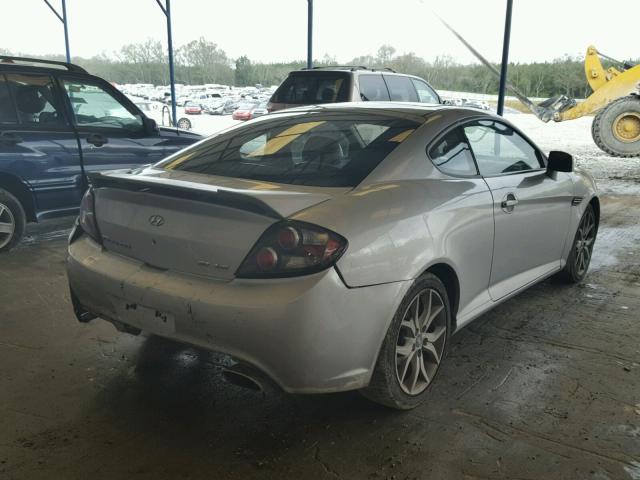 KMHHN66F08U286547 - 2008 HYUNDAI TIBURON GT GRAY photo 4