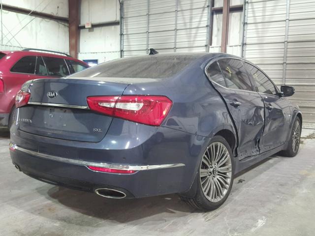 KNALN4D79E5144375 - 2014 KIA CADENZA PR BLUE photo 4