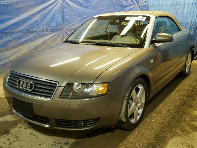 WAUAC48H35K020992 - 2005 AUDI A4 1.8 CAB TAN photo 2