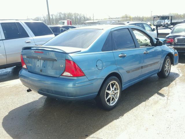 1FAFP33P3YW229108 - 2000 FORD FOCUS LX BLUE photo 4