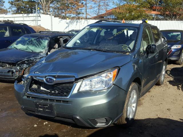 JF2SJADC8FH501178 - 2015 SUBARU FORESTER 2 GREEN photo 2