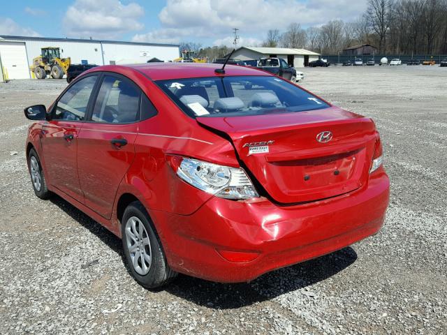 KMHCT4AE7CU041398 - 2012 HYUNDAI ACCENT GLS RED photo 3