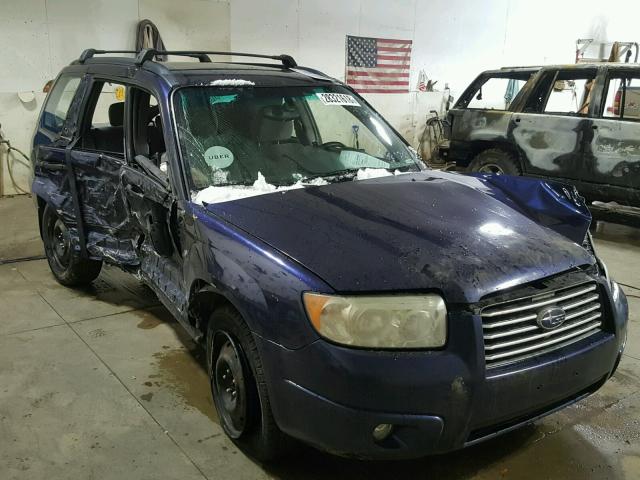 JF1SG63616H736808 - 2006 SUBARU FORESTER 2 BLUE photo 1