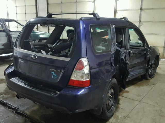 JF1SG63616H736808 - 2006 SUBARU FORESTER 2 BLUE photo 4