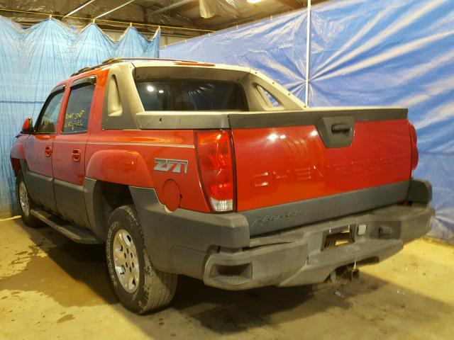 3GNEK12T24G267260 - 2004 CHEVROLET AVALANCHE RED photo 3