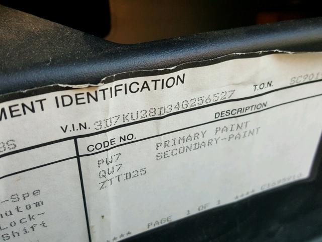 3D7KU28D34G256527 - 2004 DODGE RAM 2500 S WHITE photo 10