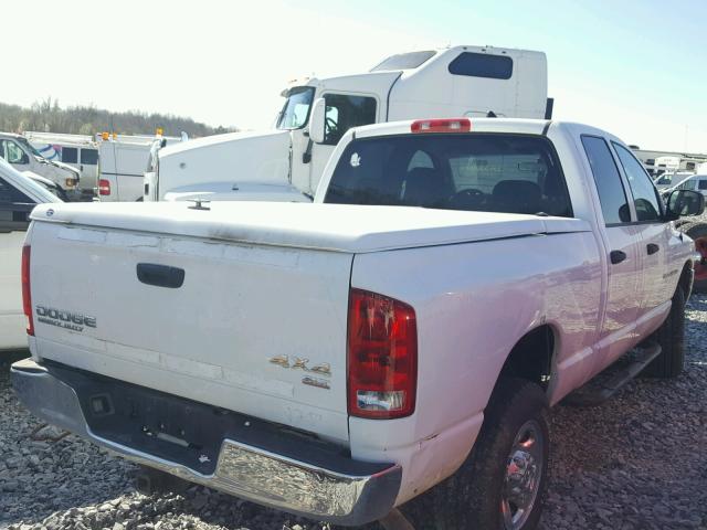 3D7KU28D34G256527 - 2004 DODGE RAM 2500 S WHITE photo 4