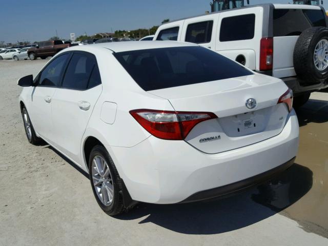 2T1BURHE4EC015390 - 2014 TOYOTA COROLLA L WHITE photo 3