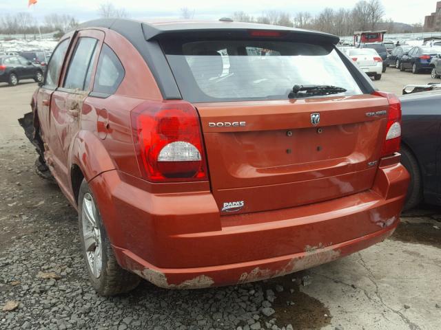 1B3CB4HA6AD543652 - 2010 DODGE CALIBER SX ORANGE photo 3