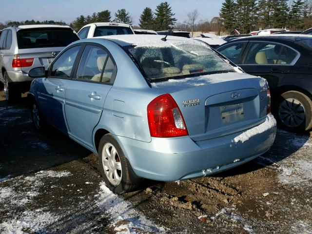 KMHCN46C07U108107 - 2007 HYUNDAI ACCENT GLS BLUE photo 3