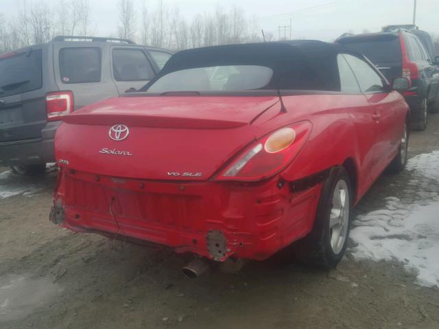 4T1FA38P96U101867 - 2006 TOYOTA CAMRY SOLA RED photo 4