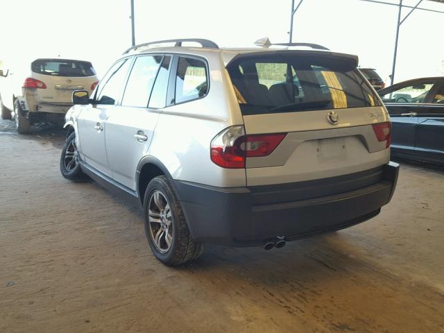 WBXPA93455WD07740 - 2005 BMW X3 3.0I SILVER photo 3