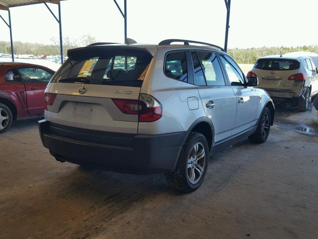 WBXPA93455WD07740 - 2005 BMW X3 3.0I SILVER photo 4