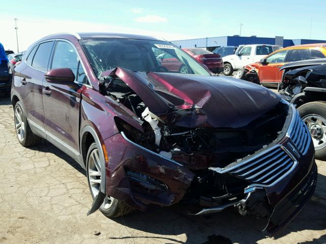 5LMCJ3D91HUL70696 - 2017 LINCOLN MKC RESERV MAROON photo 1