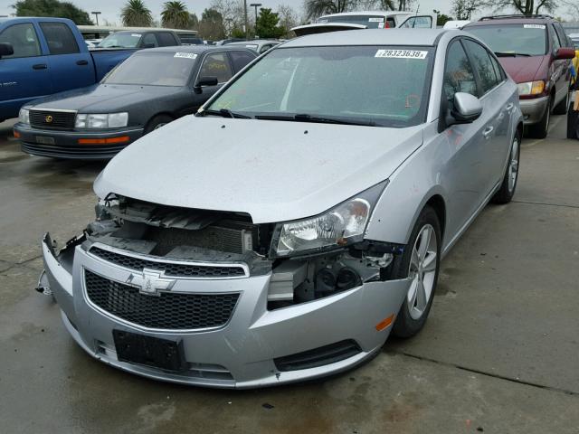 1G1PE5SB6E7302153 - 2014 CHEVROLET CRUZE LT SILVER photo 2