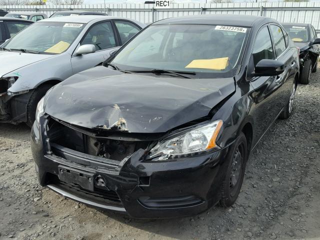 3N1AB7AP6FL660173 - 2015 NISSAN SENTRA S BLACK photo 2