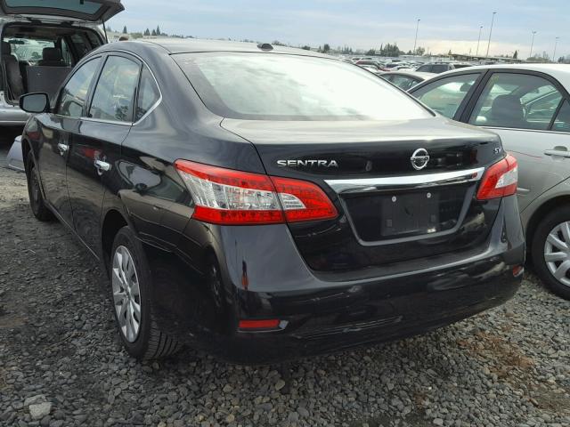 3N1AB7AP6FL660173 - 2015 NISSAN SENTRA S BLACK photo 3