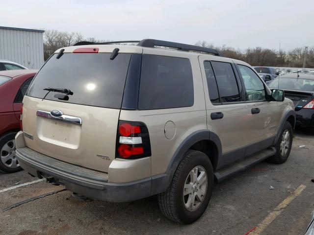 1FMEU63E66UA85752 - 2006 FORD EXPLORER X GOLD photo 4