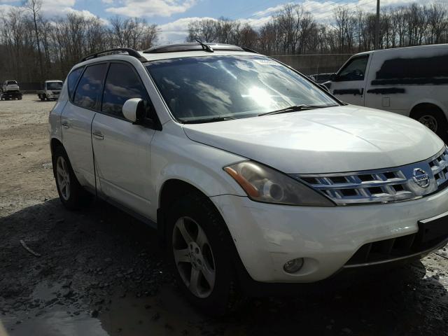 JN8AZ08W34W307799 - 2004 NISSAN MURANO SL WHITE photo 1